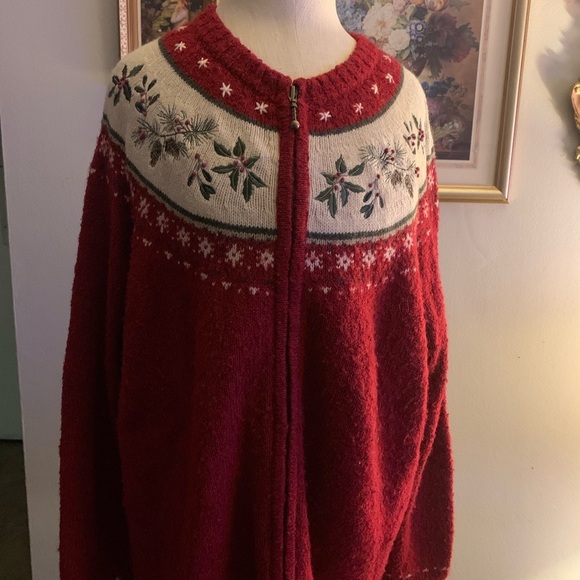 Croft & Barrow Vintage 90s Silk & Wool Blend Grandma Cottage Core Sweater - Picture 3 of 12